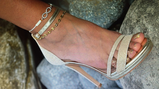 GOLDEN HIGH HEELS SHOES